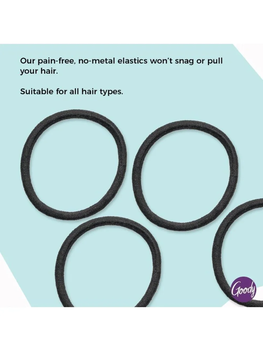 Pain-Free Elastic Hair Ties, 30 Ct, Brown Rubber Bands, No-Snag Ouchless Hold